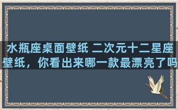 水瓶座桌面壁纸 二次元十二星座壁纸，你看出来哪一款最漂亮了吗